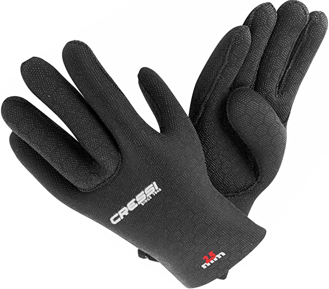 Cressi High Stretch Gloves, Black, 5 mm underwater diving elastic gloves