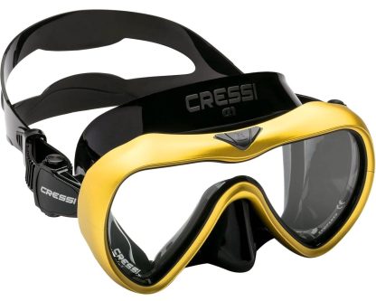 Cressi A1 AntiFog черный/желтый