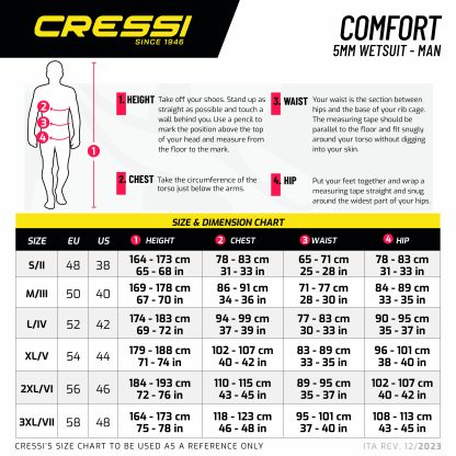 Cressi Comfort 5 mm Wetsuit Man One-piece 5 mm wetsuit  SKU: LS507405, izmērs S-3XL - obrazek 2