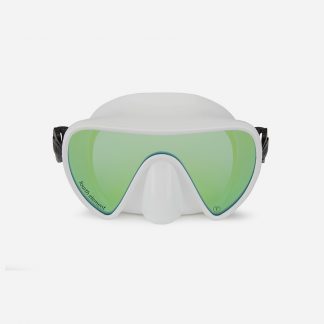 Fourth Element Scout sukeldumismask – valge, rohelise läbipaistvusega lääts (rihm kaasas)