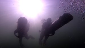 Underwater diving training in Latvia