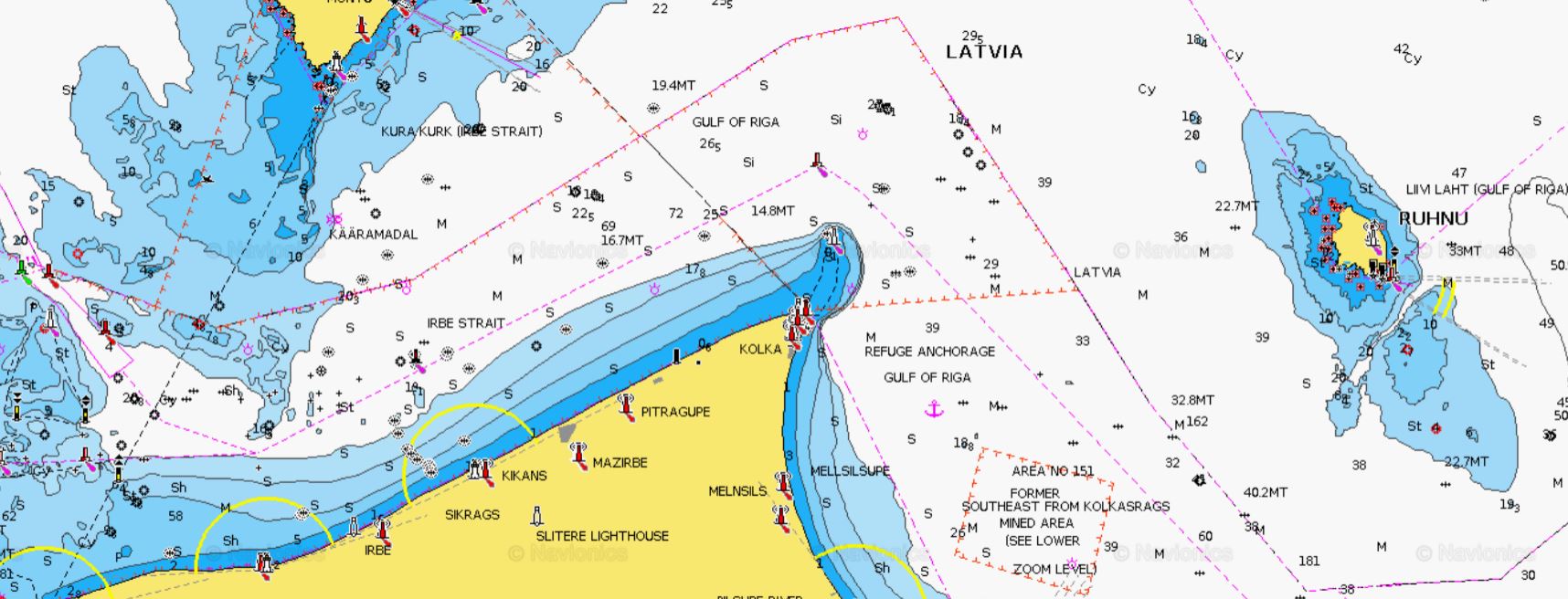Map of Latvian shipwrecks