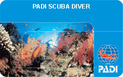 Padi Scuba Diver sertifikāts