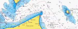Karte der versunkenen Schiffswracks in Lettland