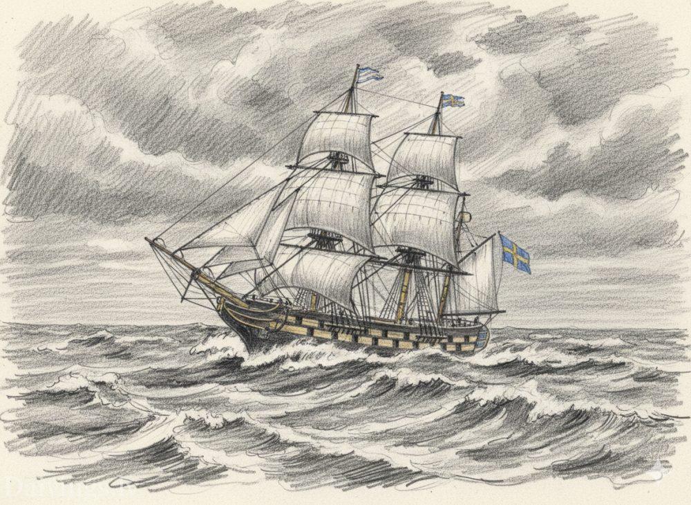 Swedish wooden sailing schooner Jönköping