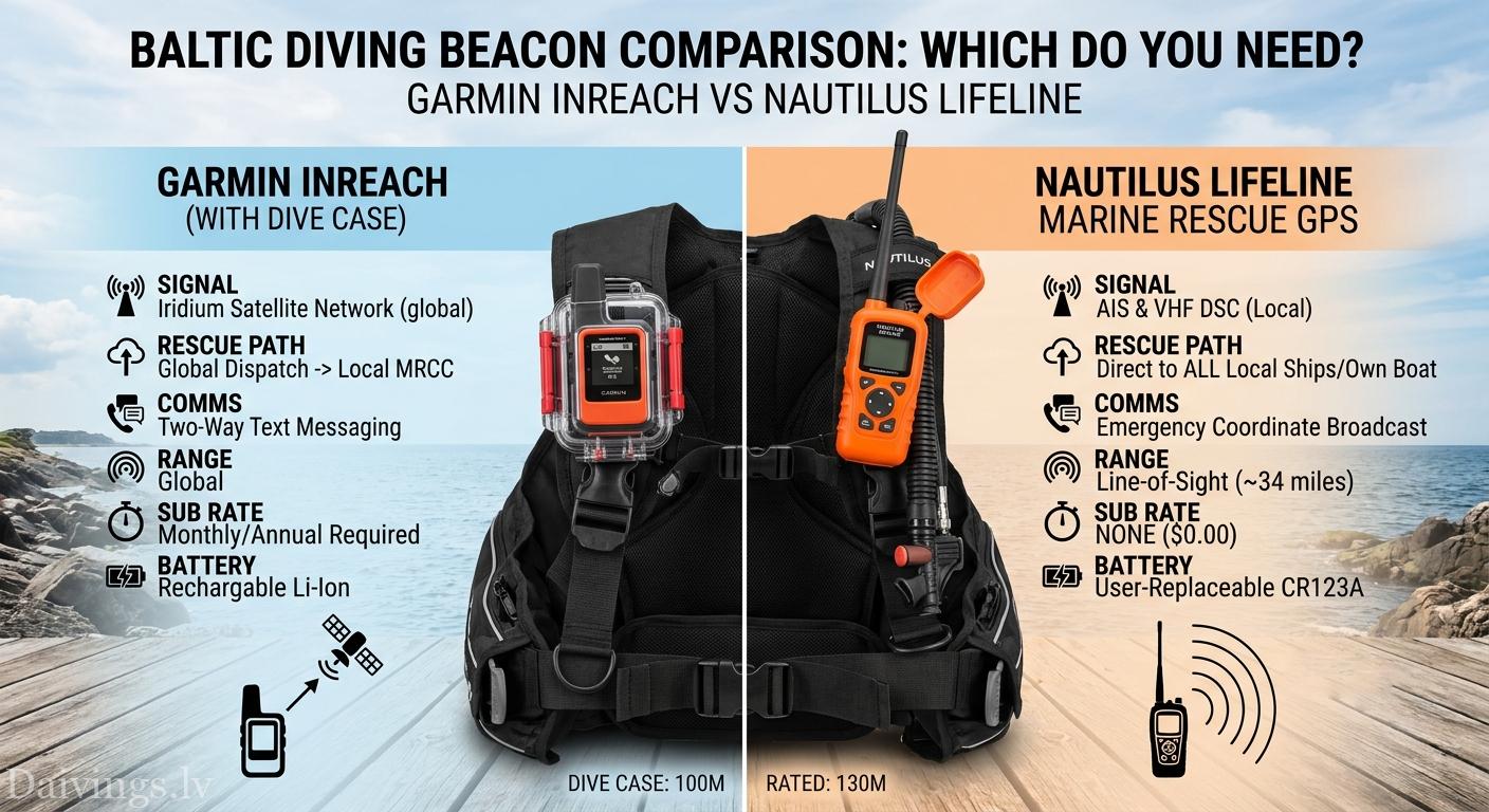Garmin inReach против Nautilus Lifeline для дайверов