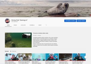 Sekite nardymo klubo „Diving“ Youtube kanalą