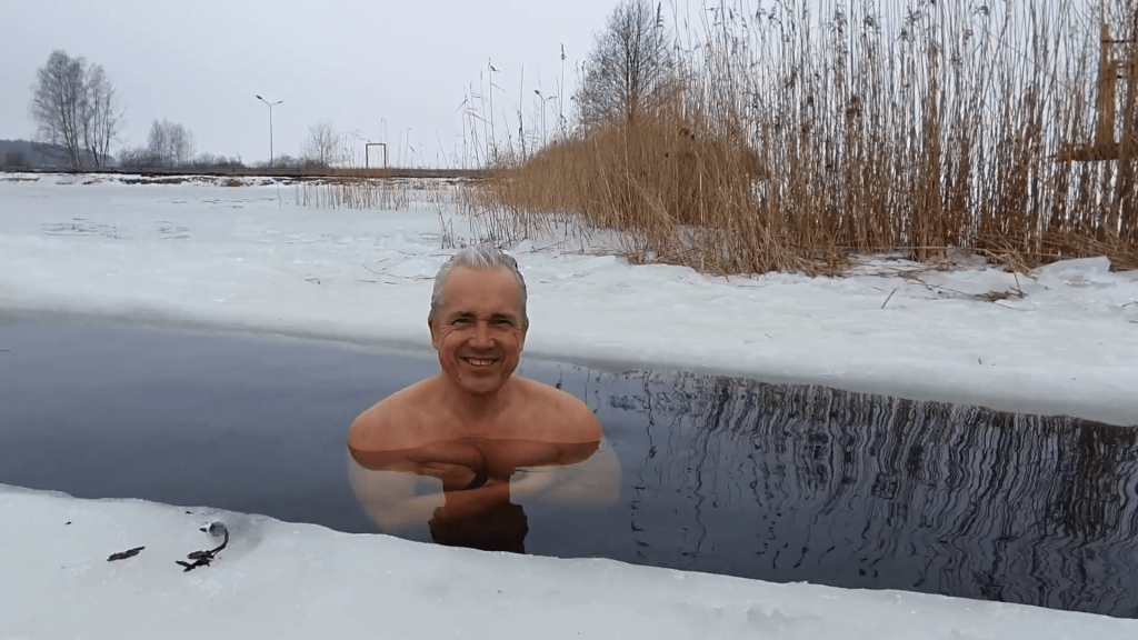 Motivationstechnik für kaltes Winterschwimmen