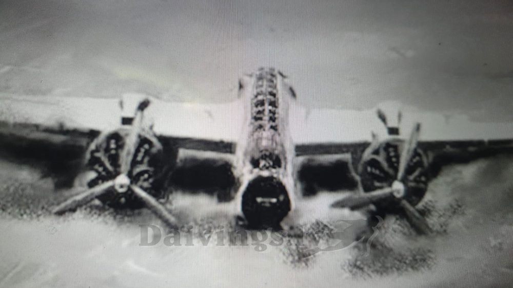 Niršana uz Douglas ASV WW2 lidmašīnu