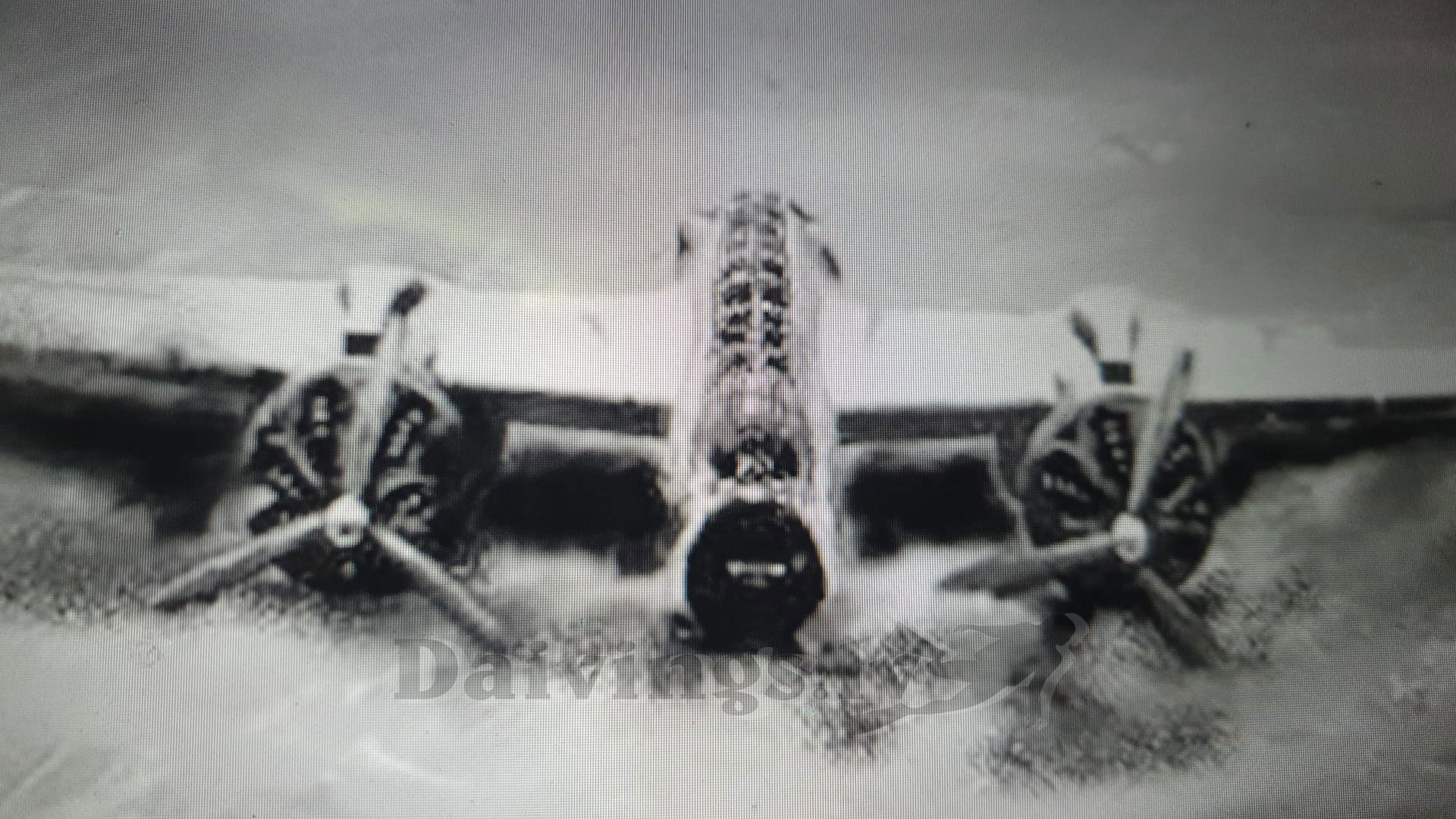 Tauchen in einem Douglas US-Flugzeug aus dem 2. Weltkrieg