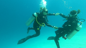 Scuba diving helps in relieving stress